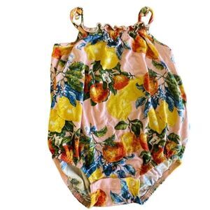 Posh Peanut Pink Citrus Bubble Romper Size 3-6M